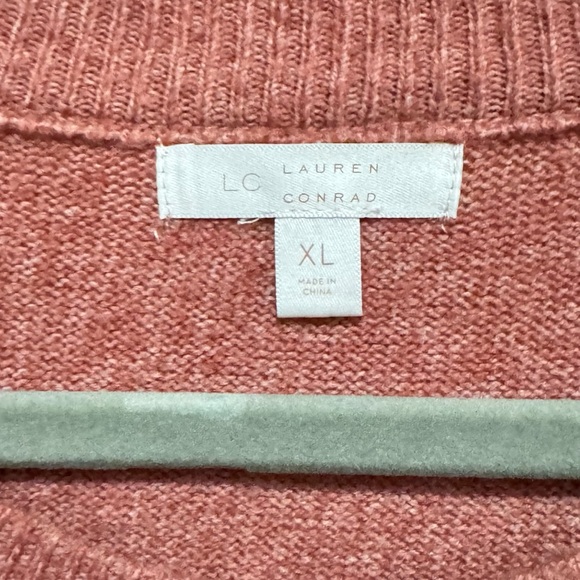 LC - Lauren Conrad - holiday celebration champagne sweater - peach -soft size XL - Picture 4 of 10